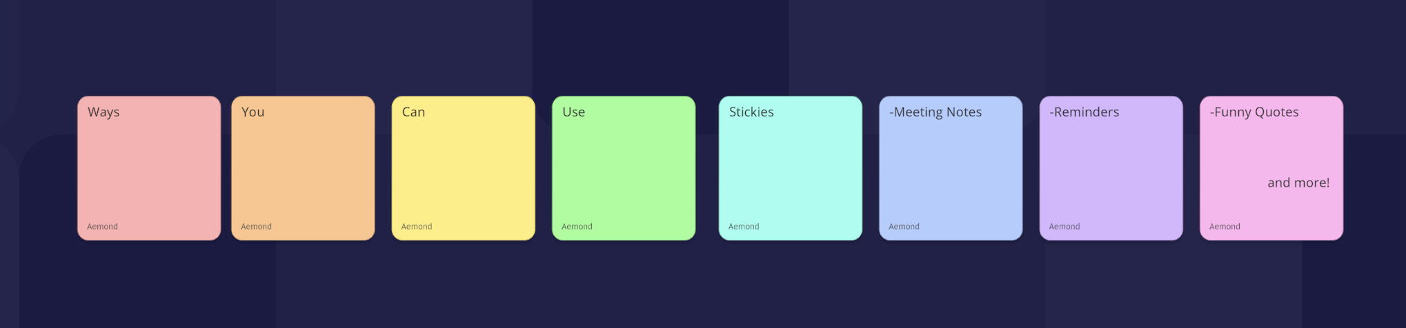 Various stickies in Tangle